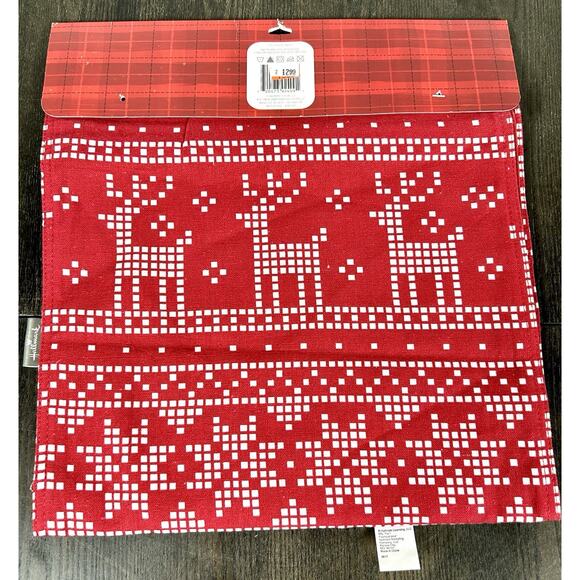 New Hallmark Christmas Table Runner & Set Of 4 Placemats Reindeer Snowflakes - Picture 6 of 11